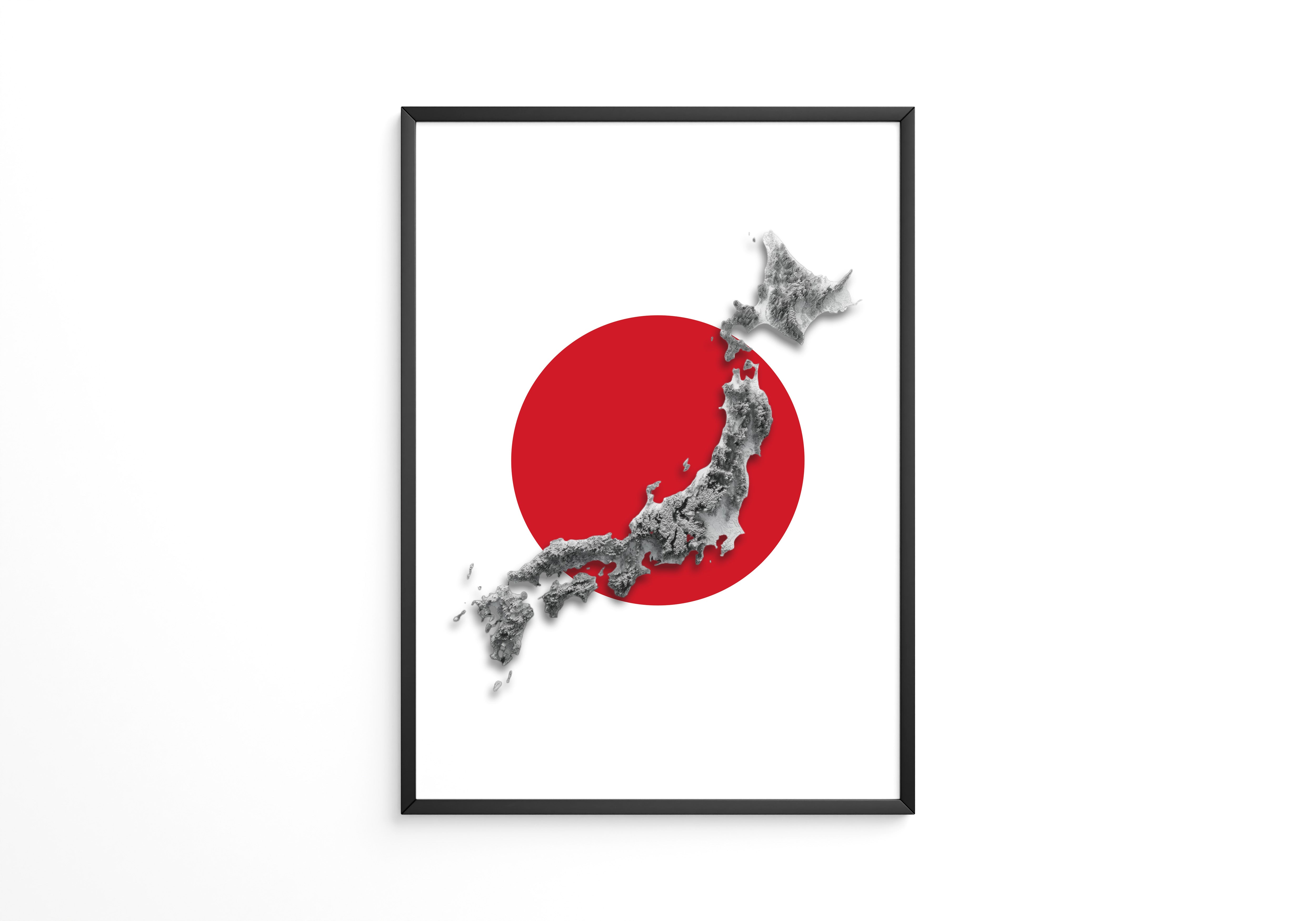 Japan Inseln Rot Kreis