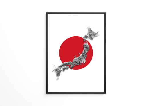 Japan Inseln Rot Kreis