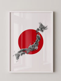 Japan Inseln Rot Kreis