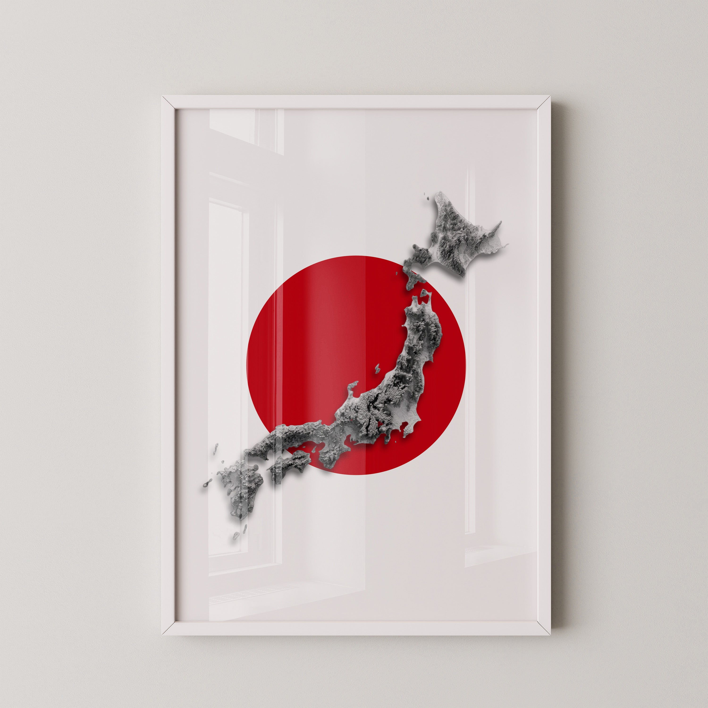 Japan Inseln Rot Kreis