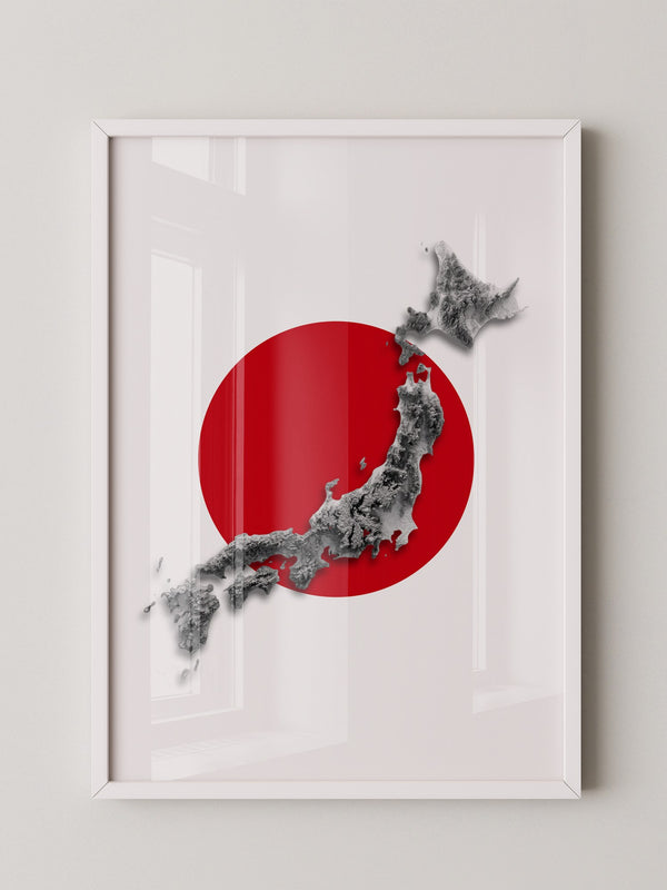 Japan Inseln Rot Kreis
