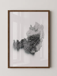 Österreich Relief Schattengrau