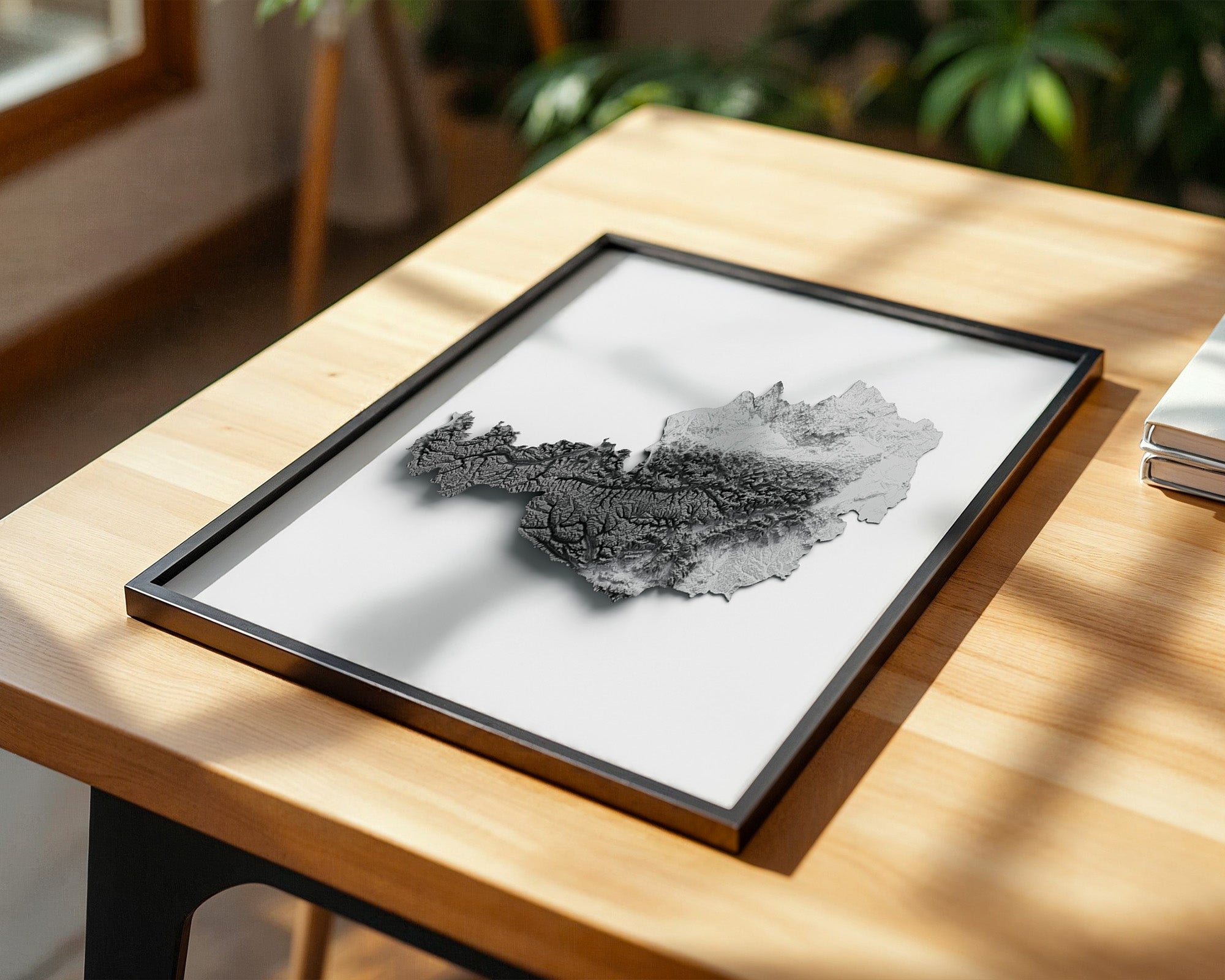 Österreich Relief Schattengrau