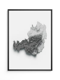 Österreich Relief Schattengrau