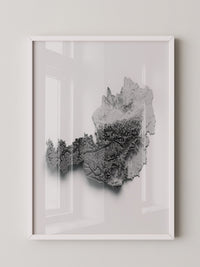 Österreich Relief Schattengrau