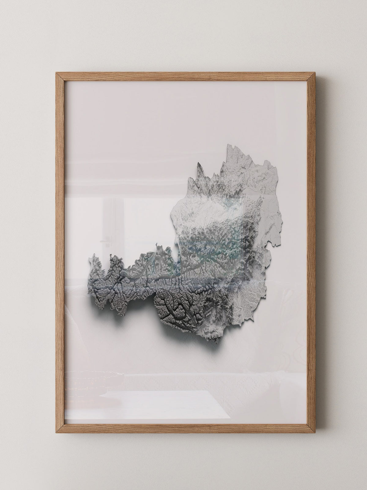Österreich Relief Schattengrau