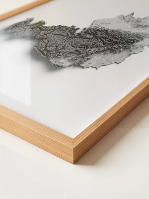 Österreich Relief Schattengrau