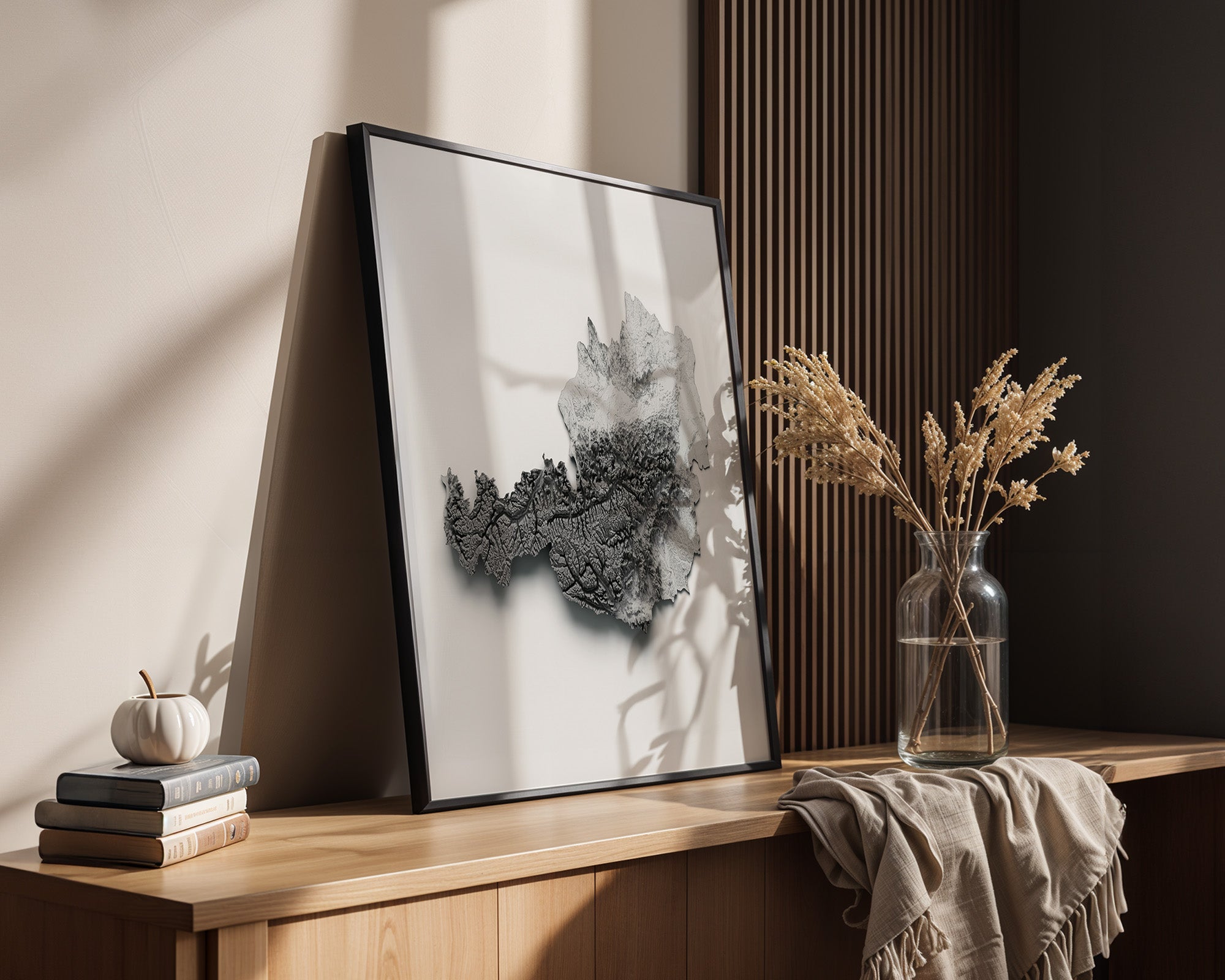 Österreich Relief Schattengrau