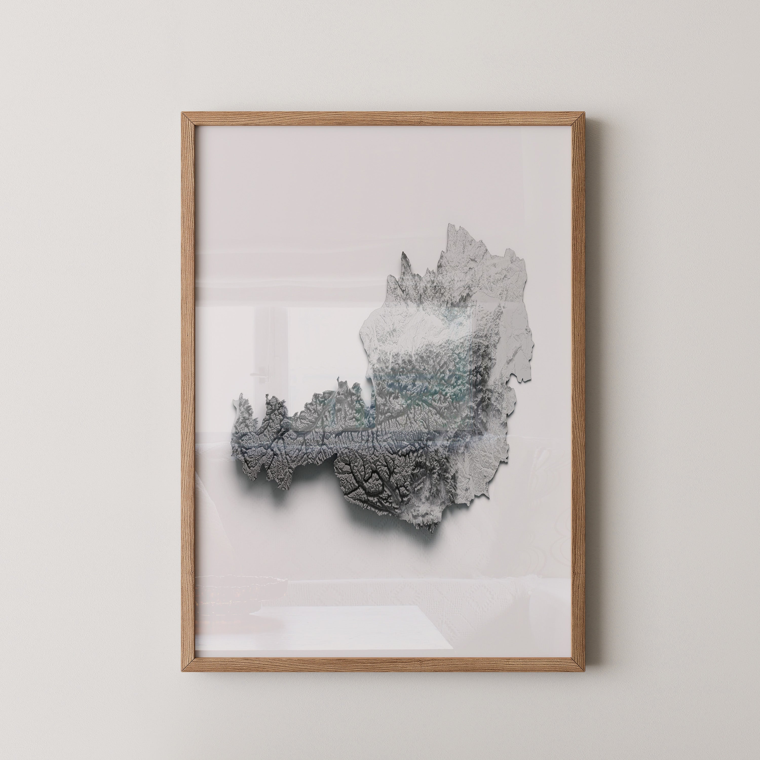 Österreich Relief Schattengrau