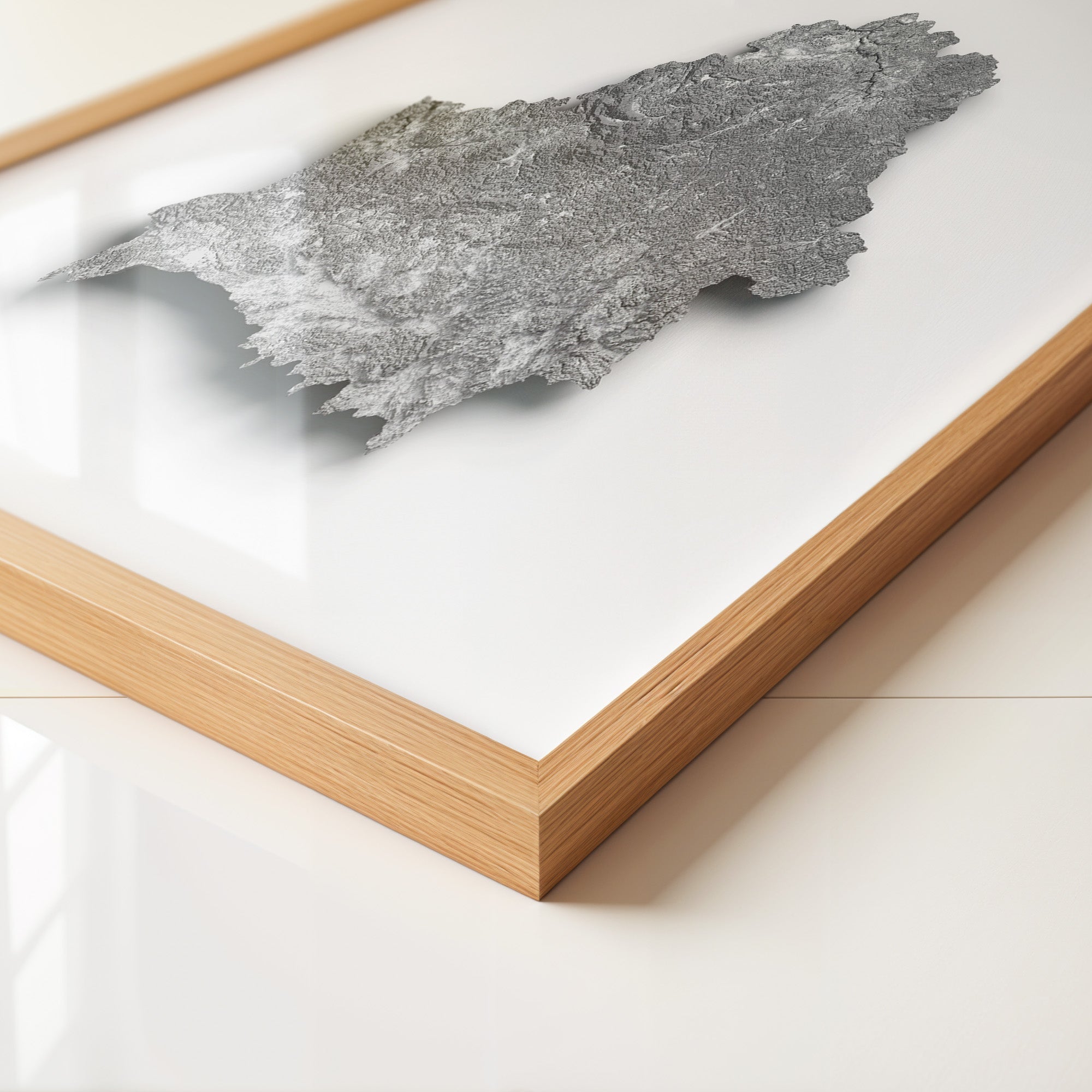 Reliefkarte Silber Struktur