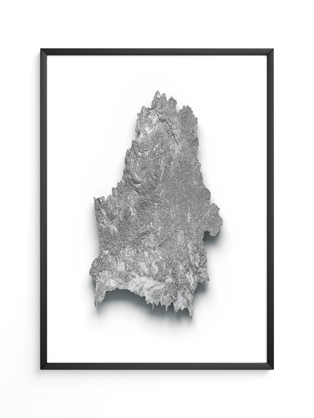 Reliefkarte Silber Struktur