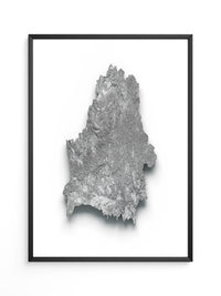 Reliefkarte Silber Struktur