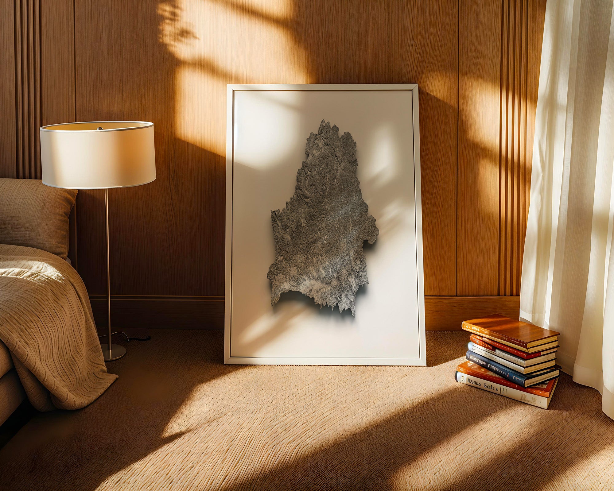 Reliefkarte Silber Struktur