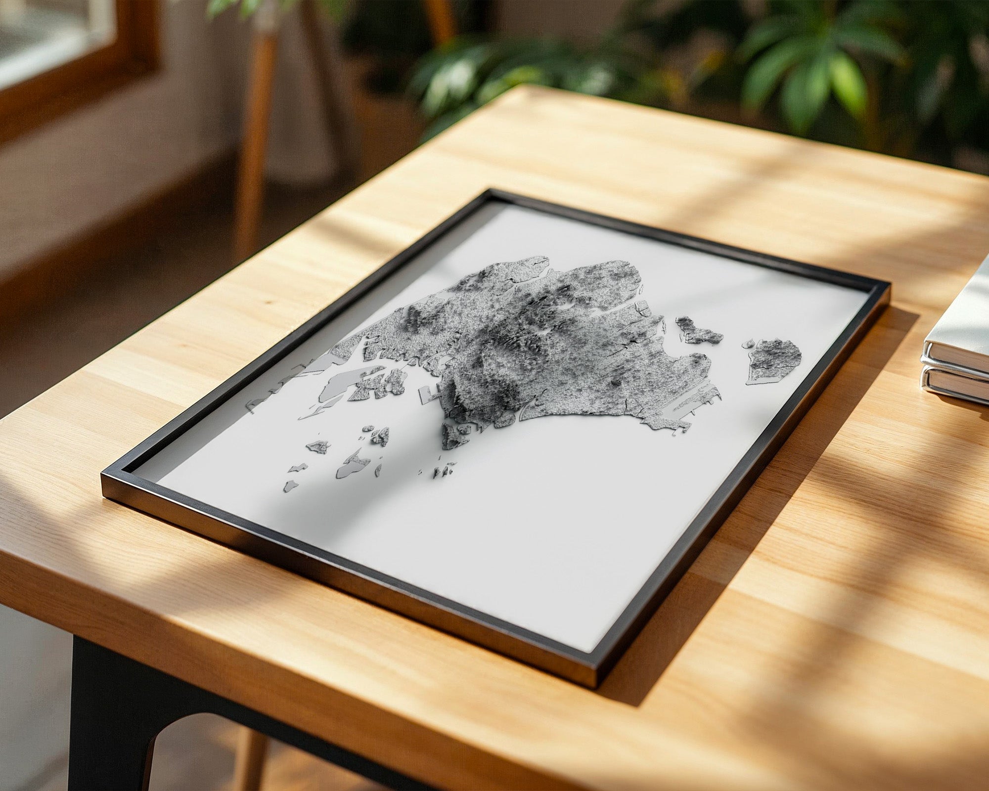 Inselrelief Textur Grau