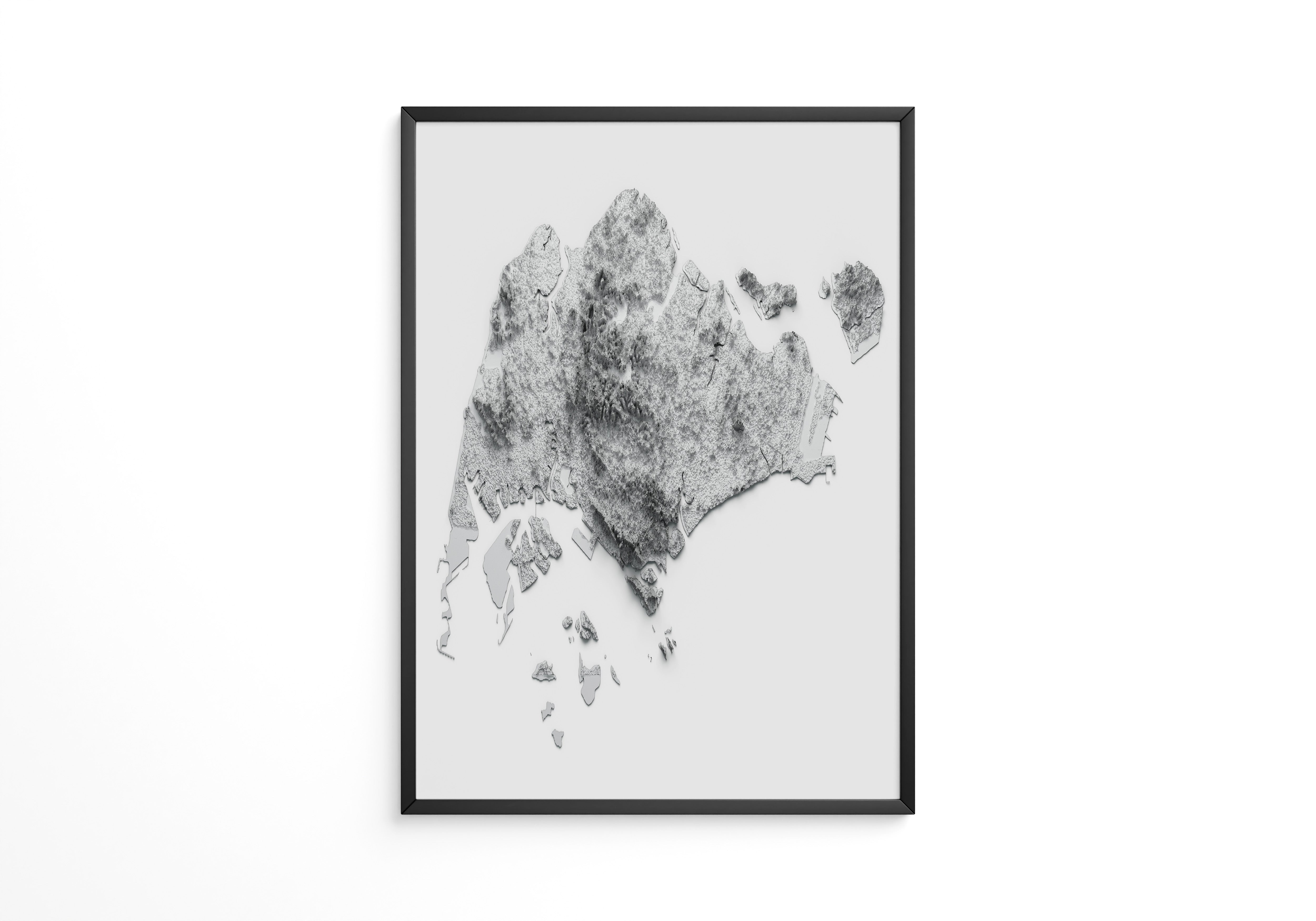 Inselrelief Textur Grau