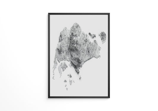 Inselrelief Textur Grau