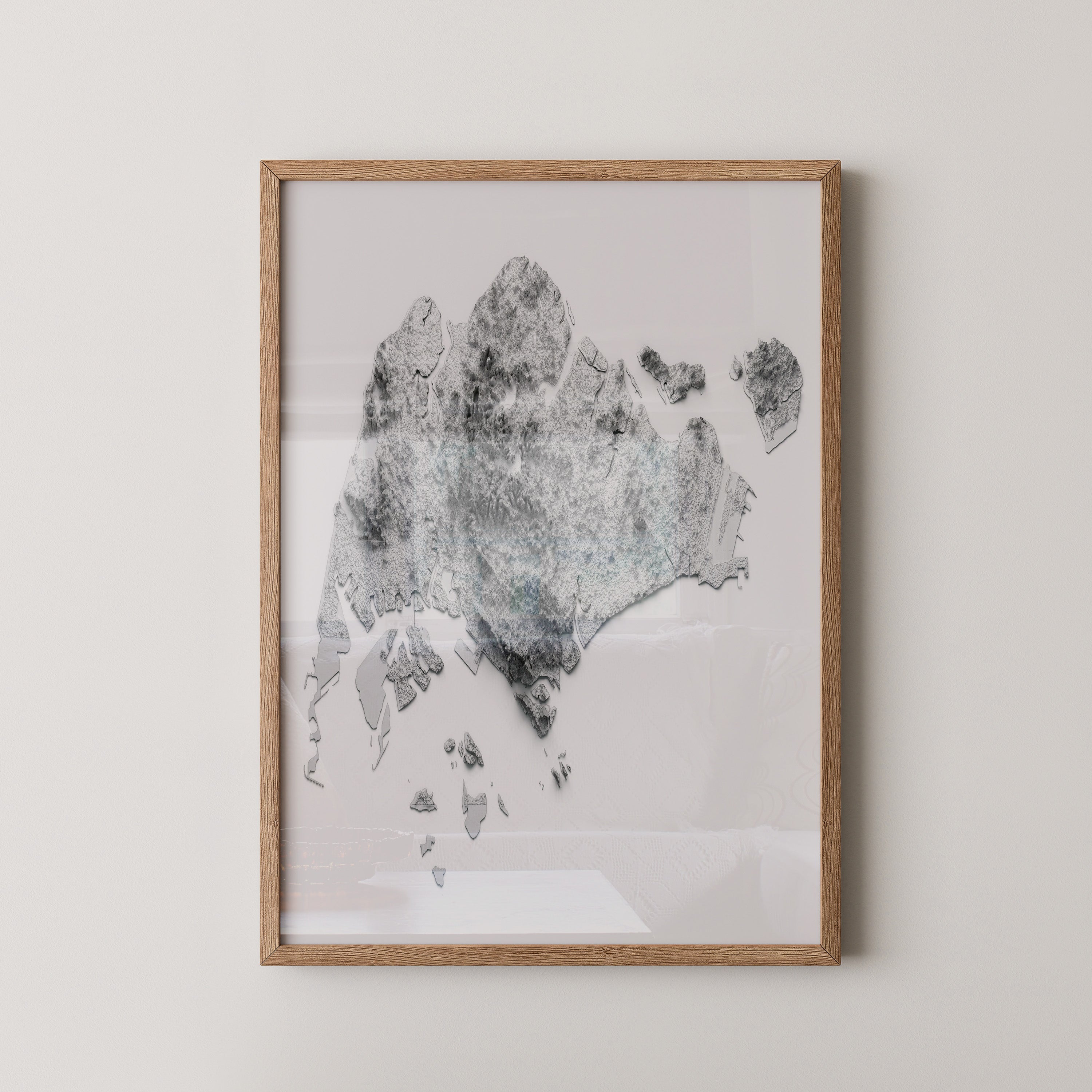 Inselrelief Textur Grau