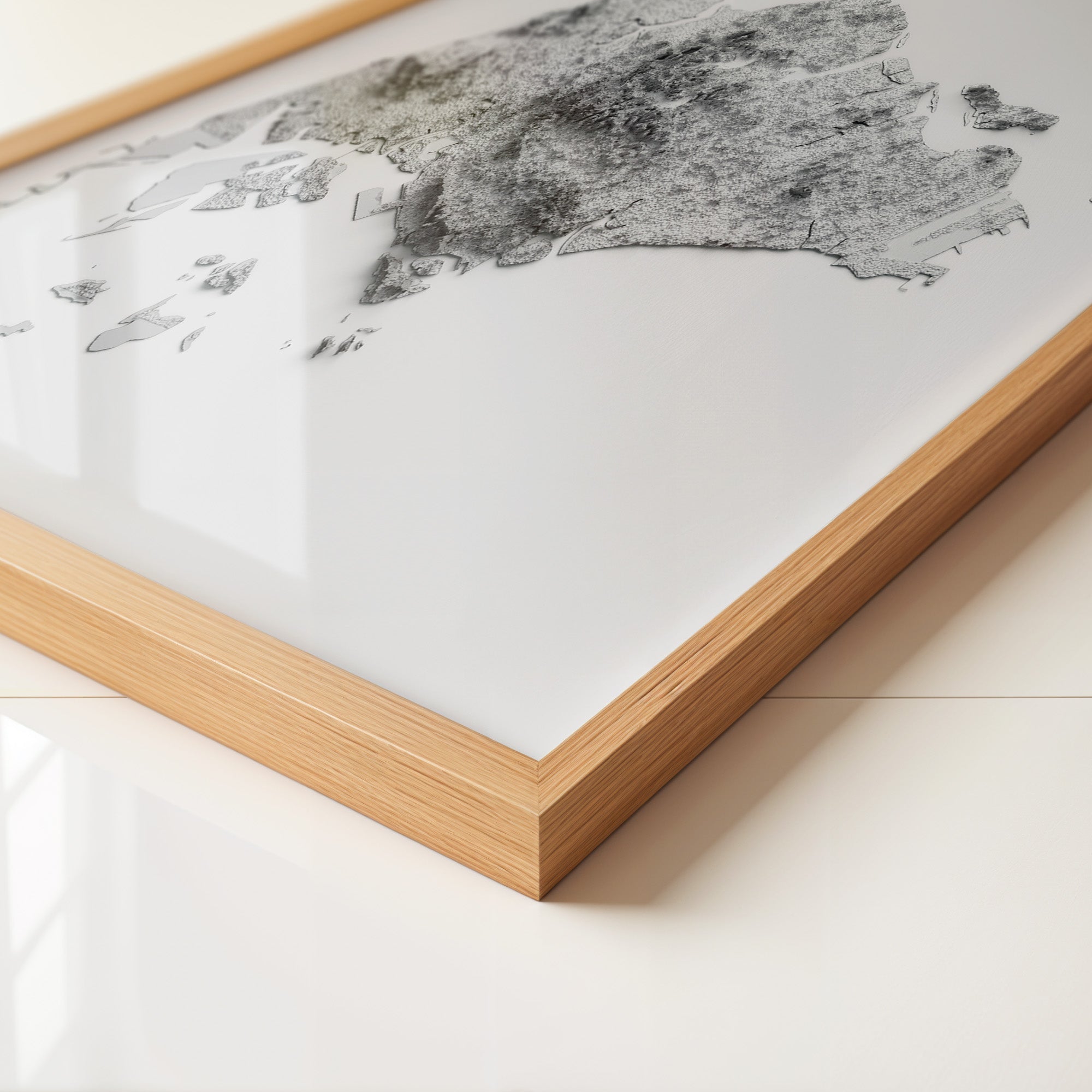 Inselrelief Textur Grau