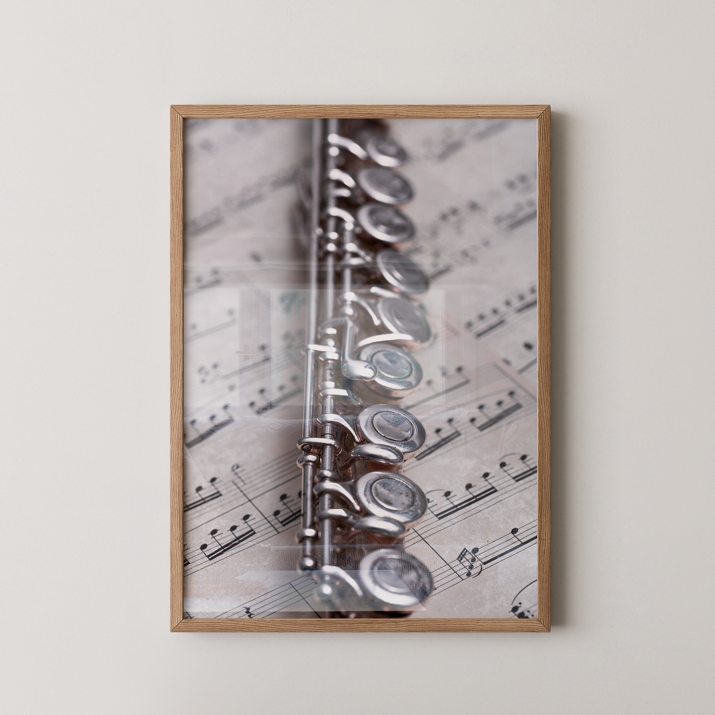 Querflöte auf Notenblatt