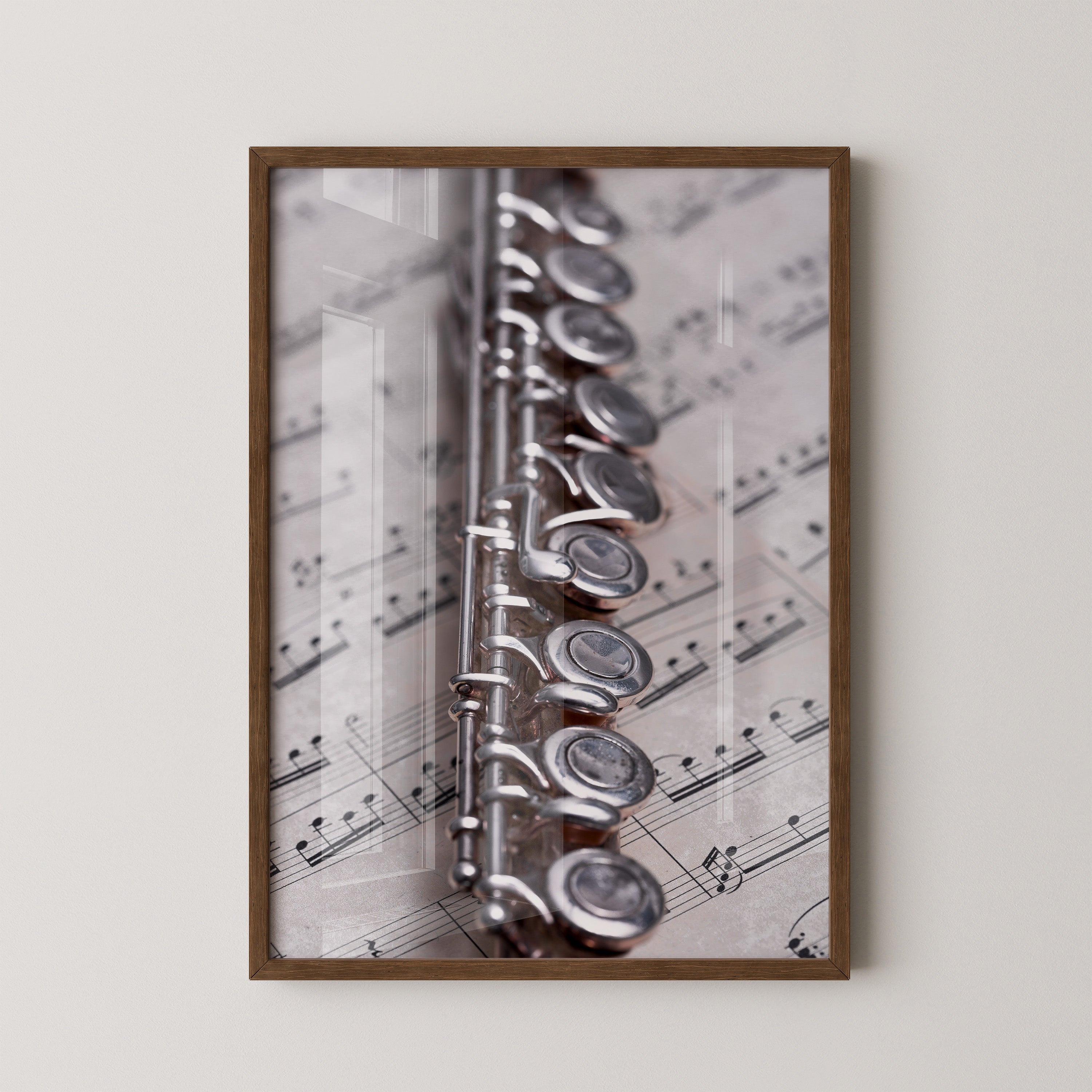 Querflöte auf Notenblatt