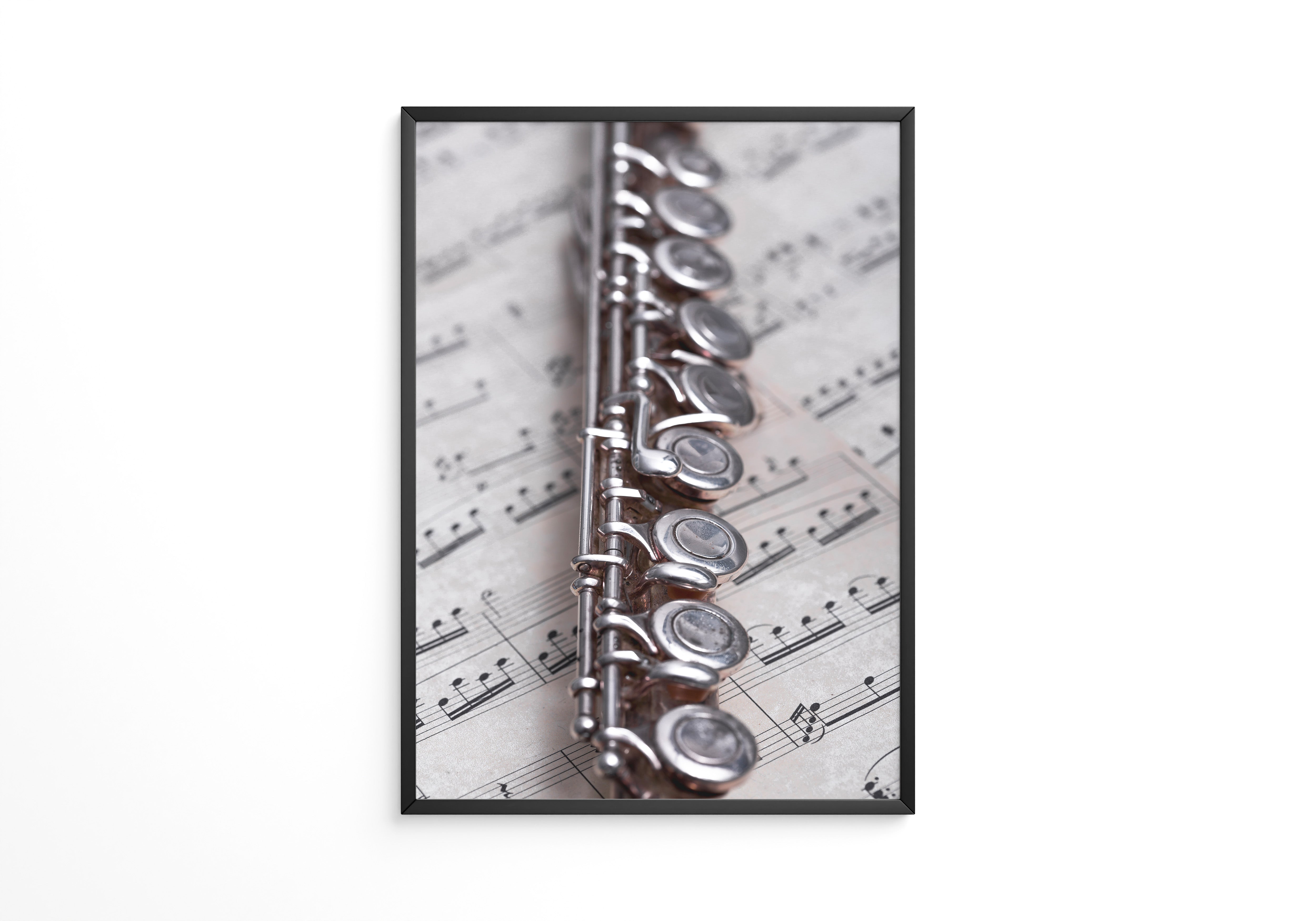 Querflöte auf Notenblatt