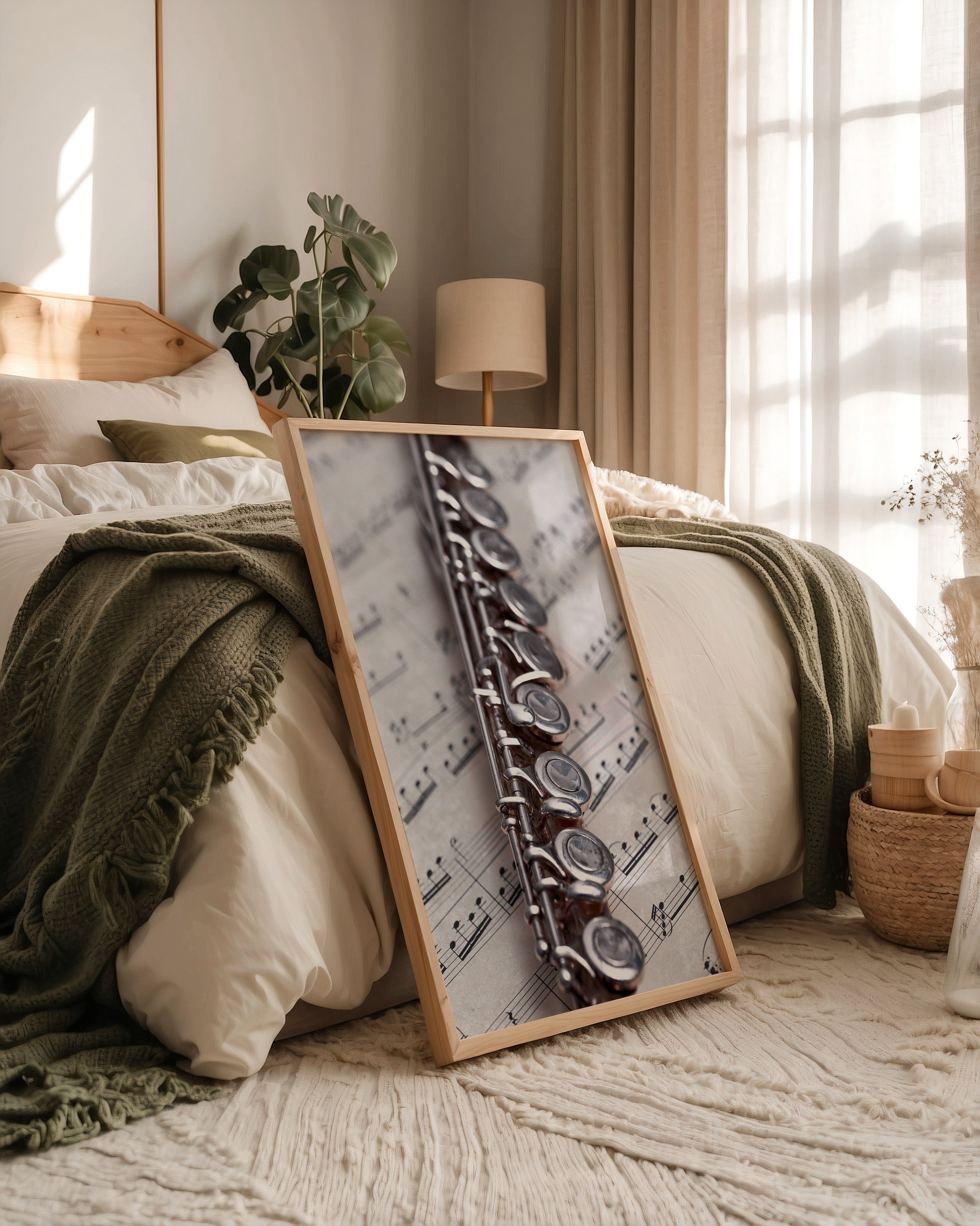 Querflöte auf Notenblatt