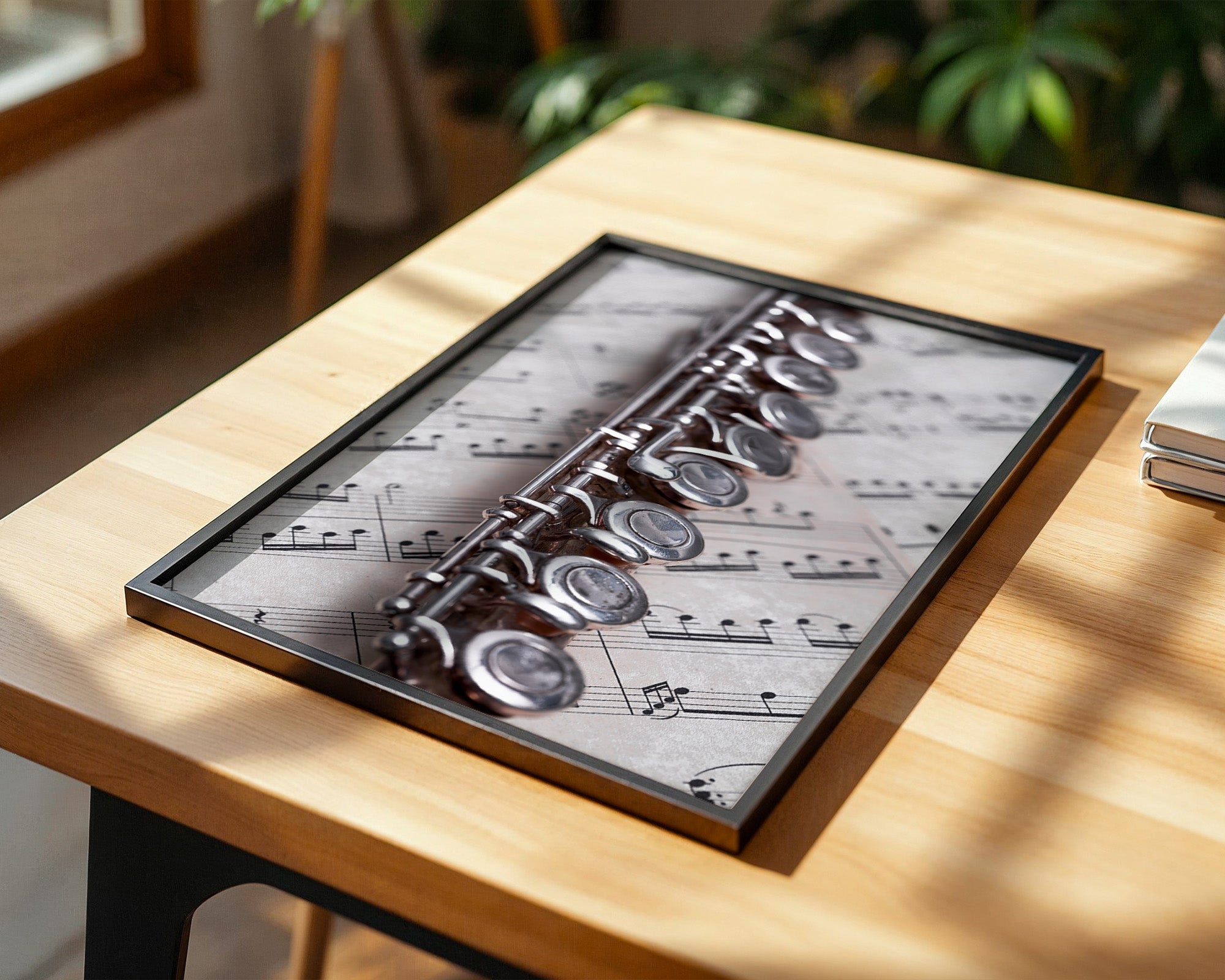 Querflöte auf Notenblatt