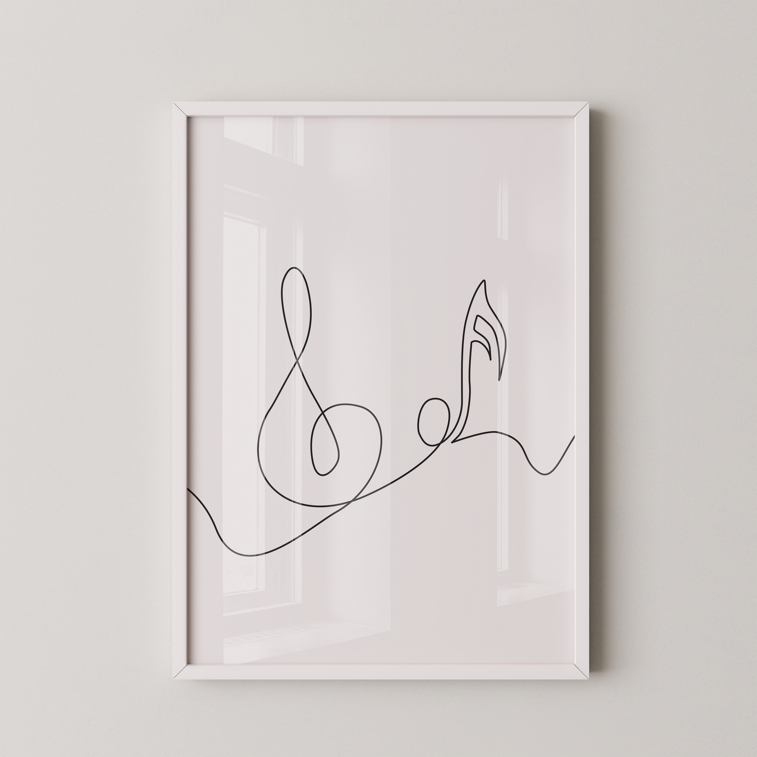 Notenschlüssel Linie stilisiert