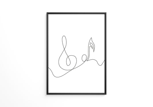 Notenschlüssel Linie stilisiert