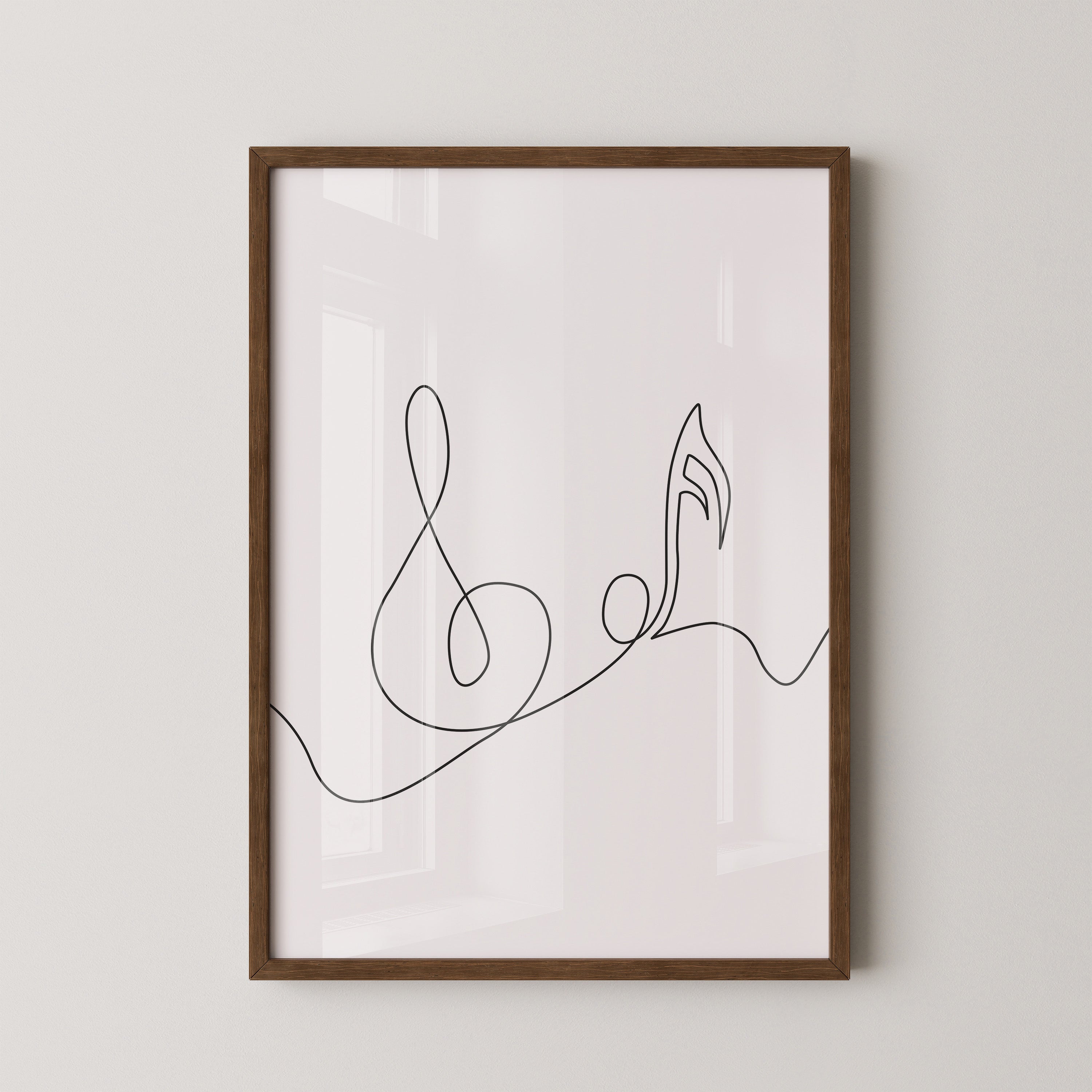 Notenschlüssel Linie stilisiert