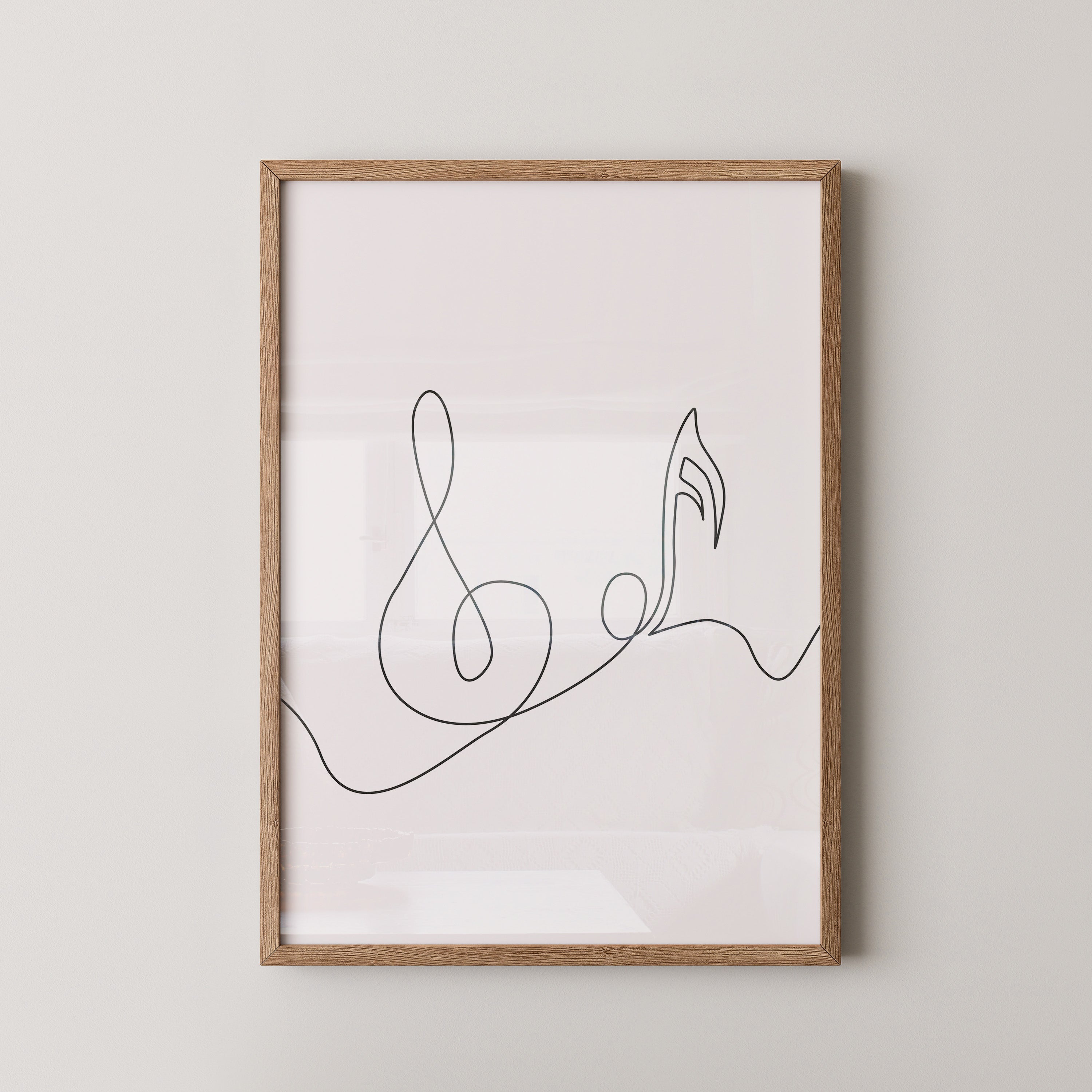 Notenschlüssel Linie stilisiert