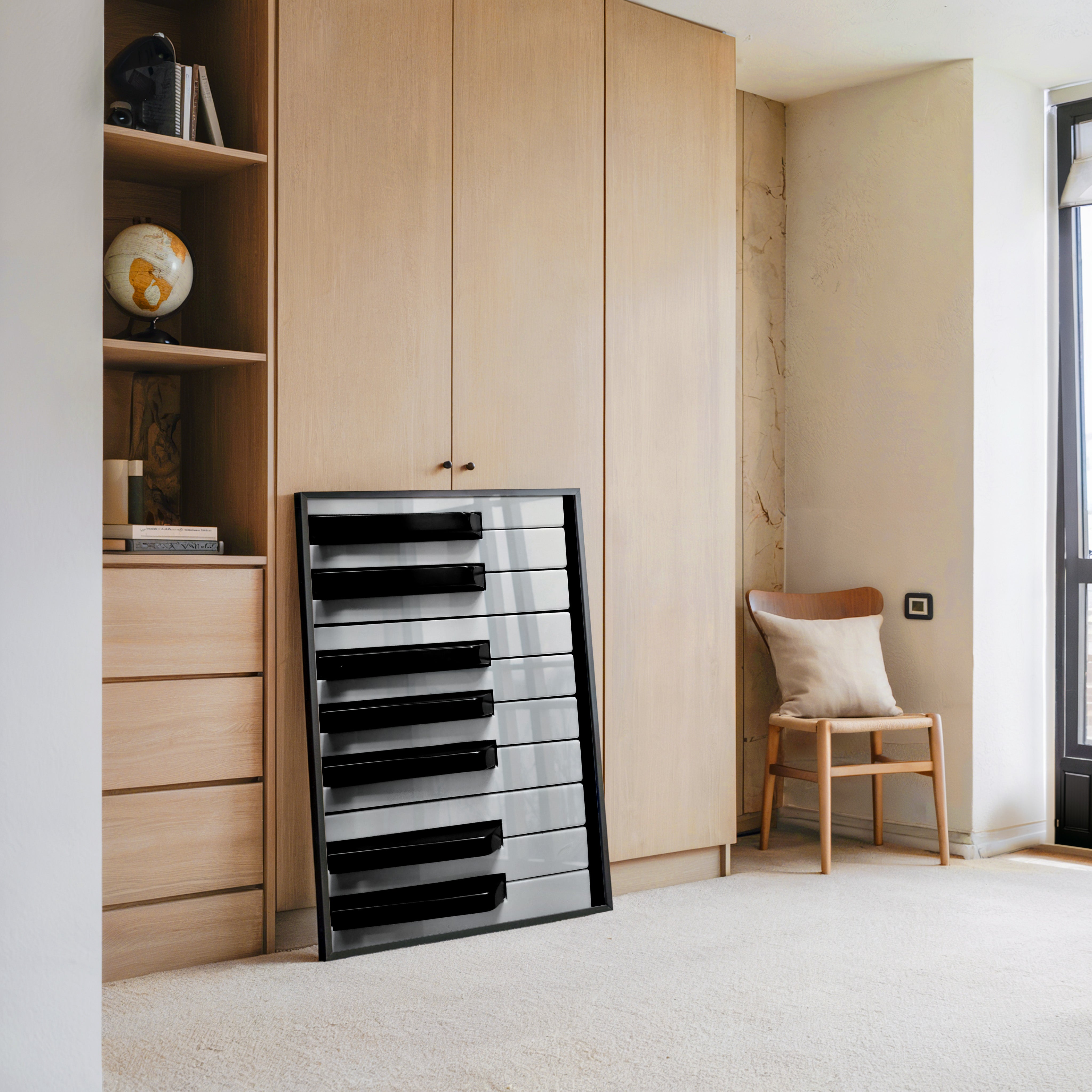 Klaviertasten Schwarz-Weiß