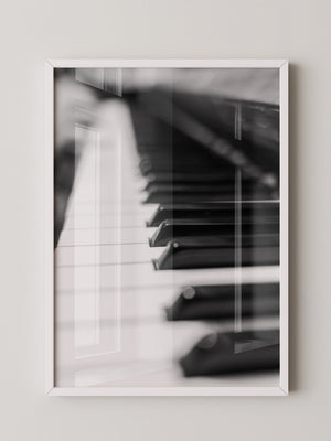 Pianotasten Unschärfe Schwarzweiß