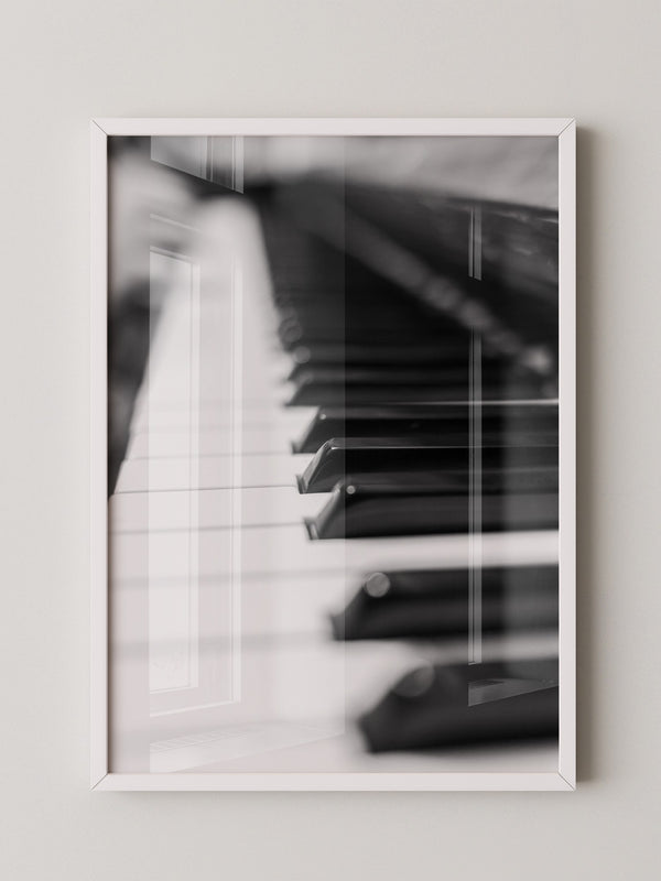 Pianotasten Unschärfe Schwarzweiß