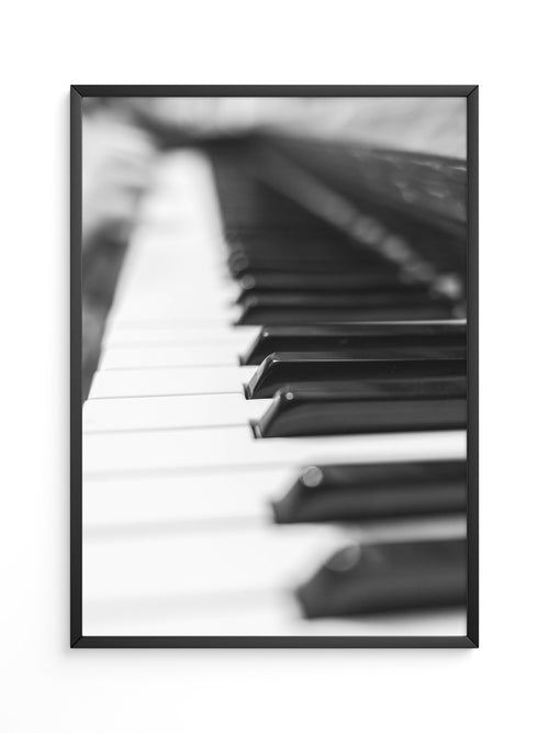 Pianotasten Unschärfe Schwarzweiß