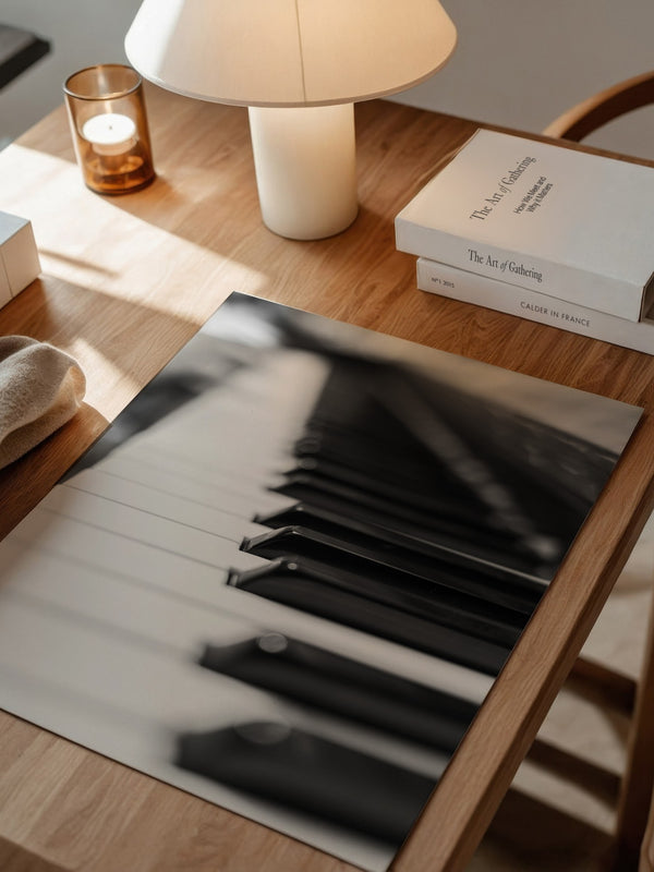 Pianotasten Unschärfe Schwarzweiß