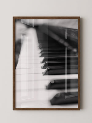 Pianotasten Unschärfe Schwarzweiß