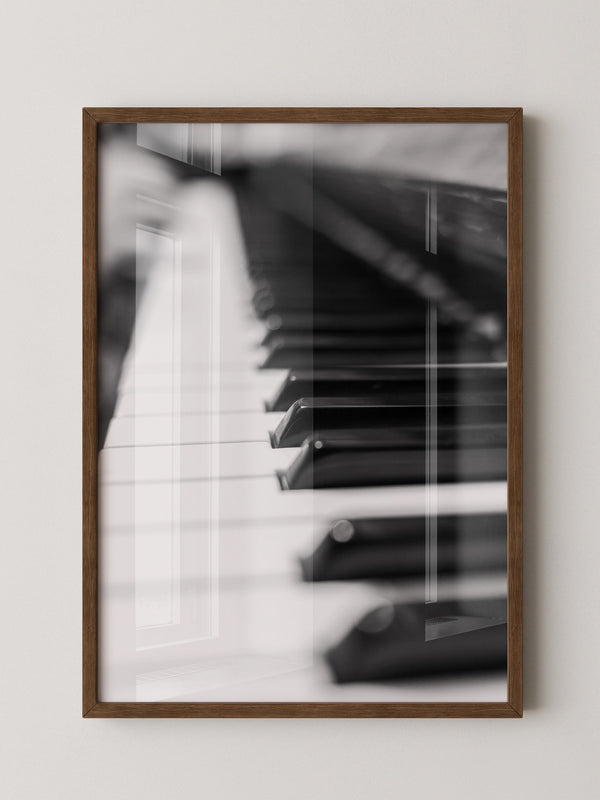 Pianotasten Unschärfe Schwarzweiß