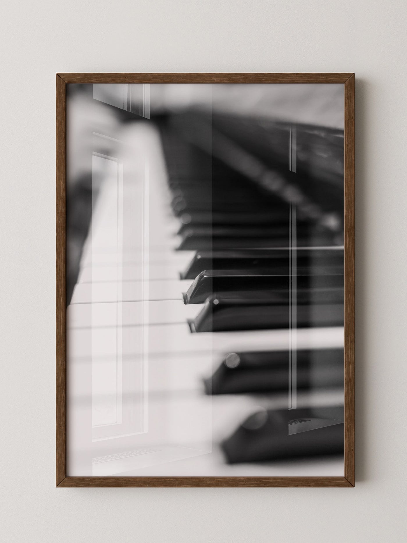 Pianotasten Unschärfe Schwarzweiß