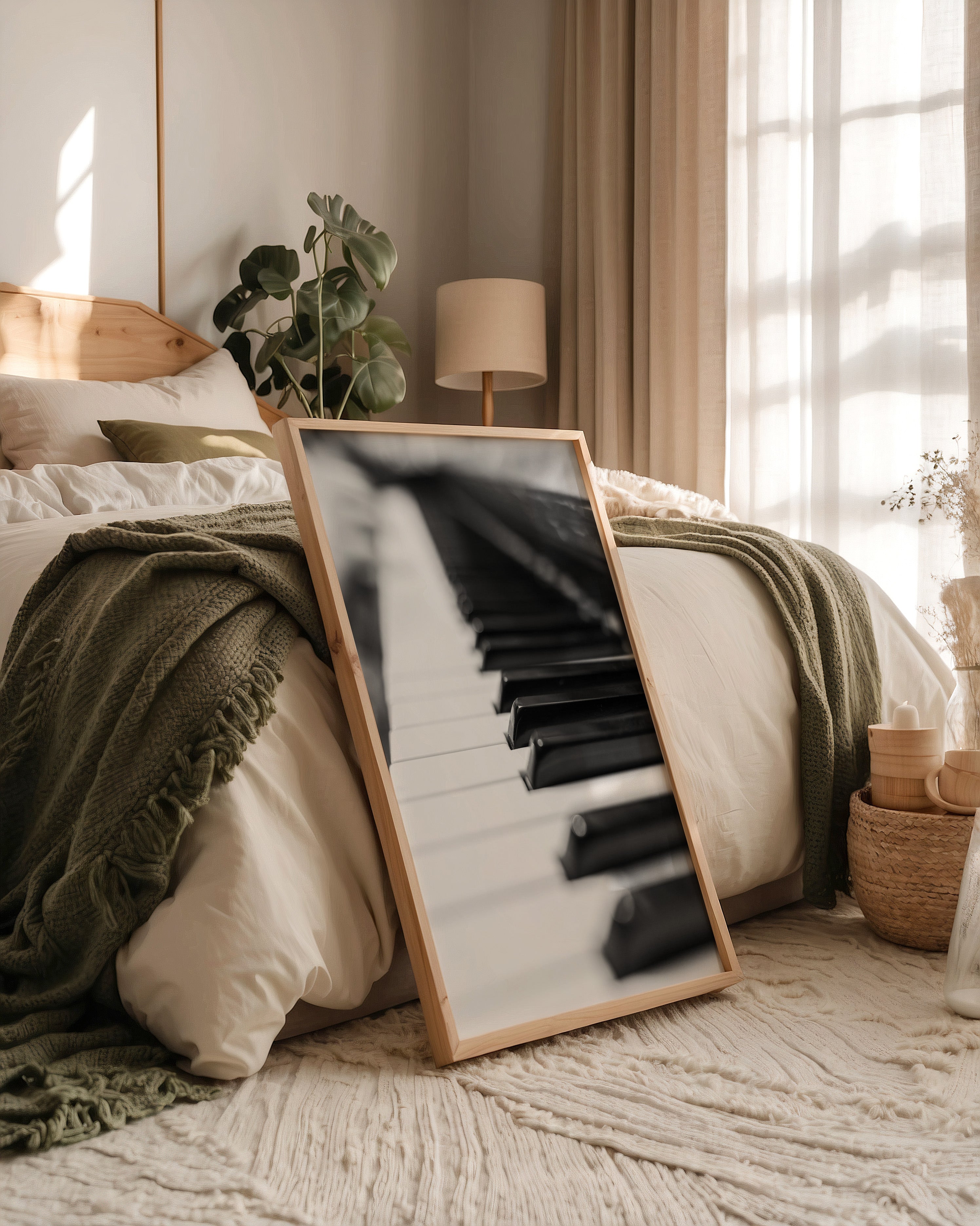 Pianotasten Unschärfe Schwarzweiß