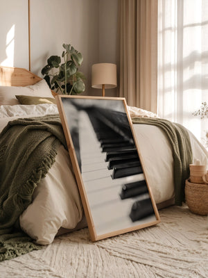 Pianotasten Unschärfe Schwarzweiß