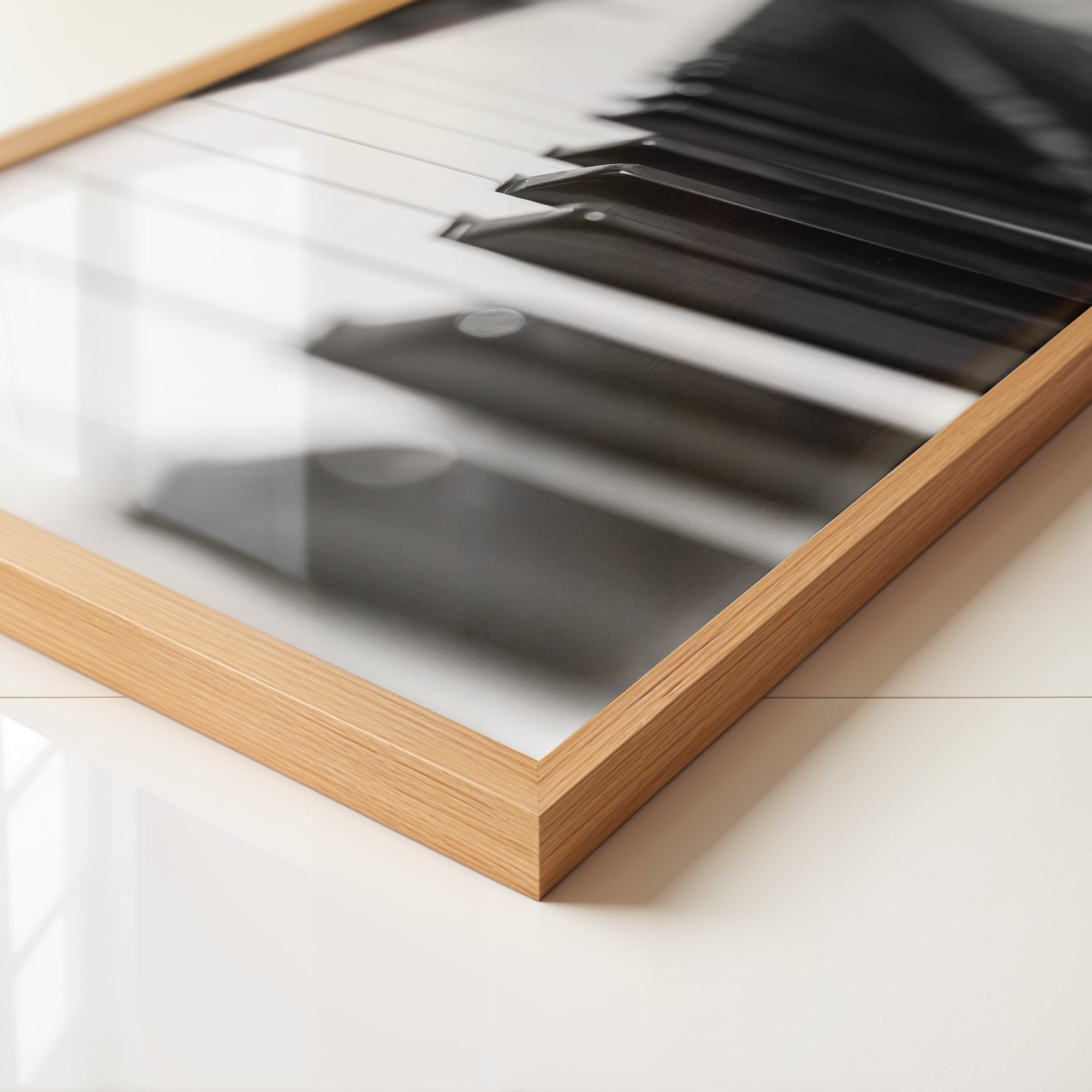 Pianotasten Unschärfe Schwarzweiß