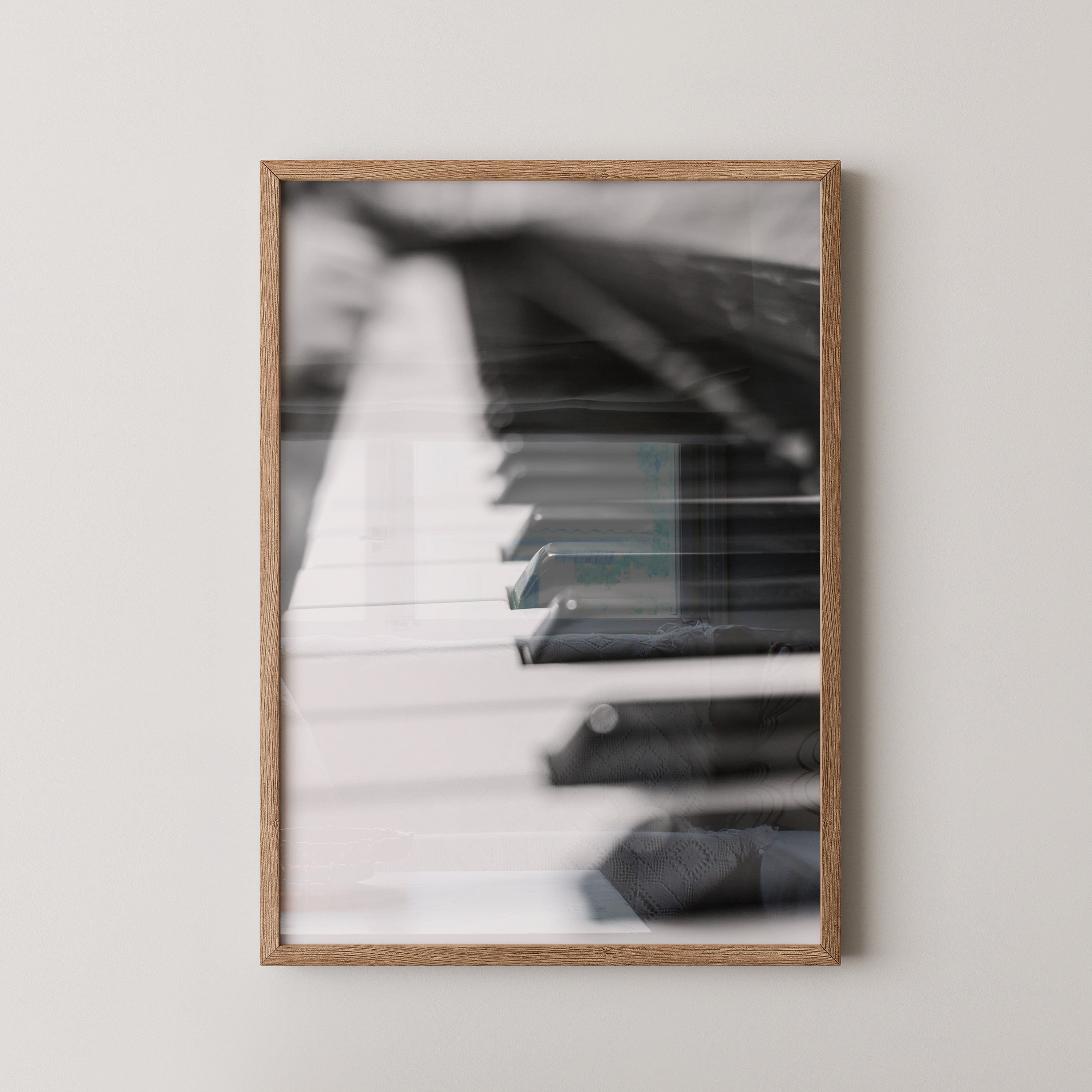 Pianotasten Unschärfe Schwarzweiß