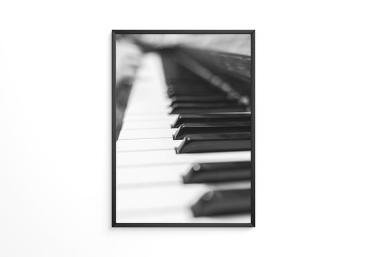 Pianotasten Unschärfe Schwarzweiß