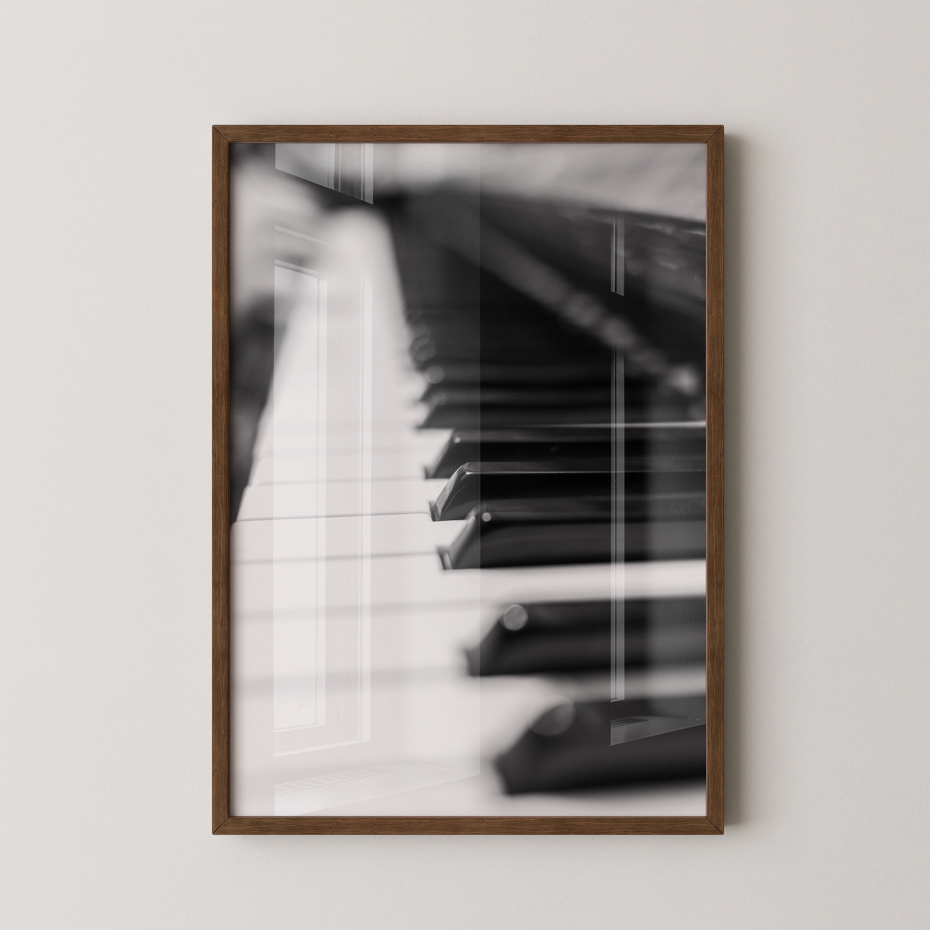 Pianotasten Unschärfe Schwarzweiß