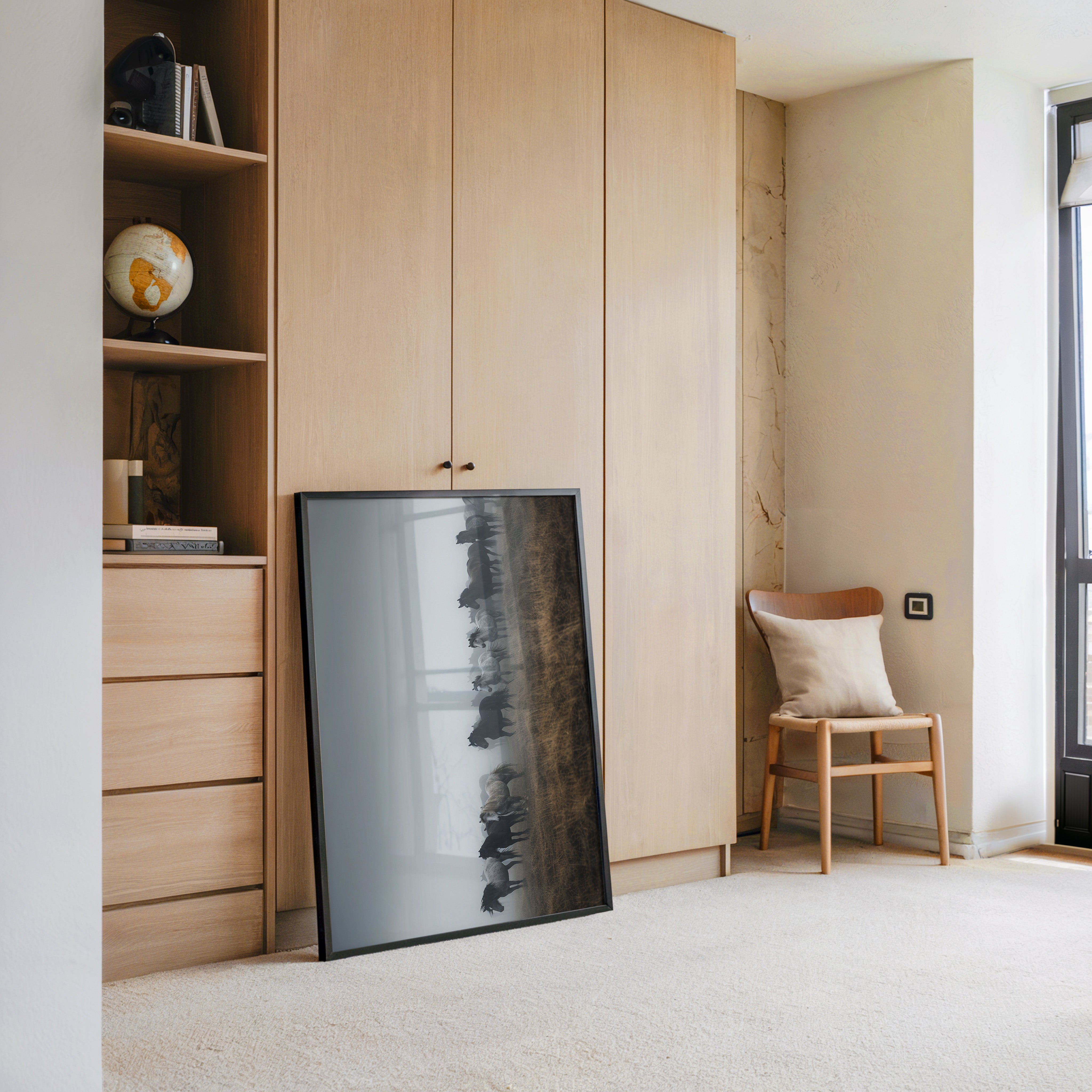 Wildpferde Nebelpanorama