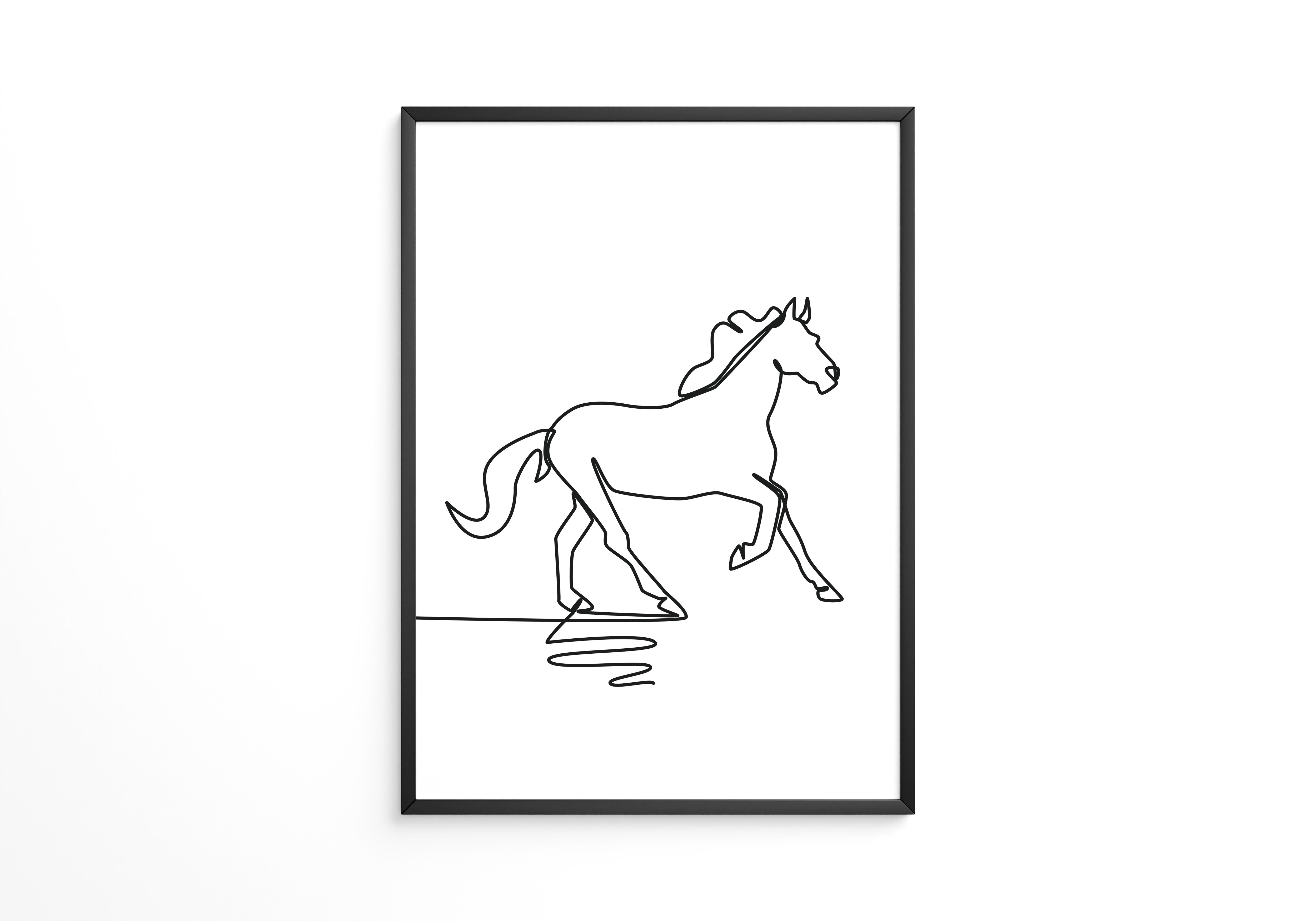 Pferd Kontur minimalistisch