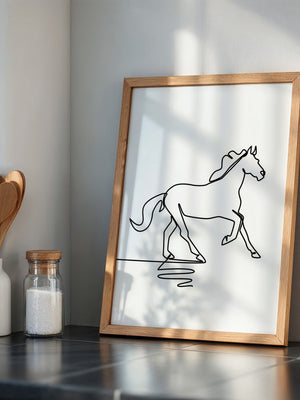 Pferd Kontur minimalistisch
