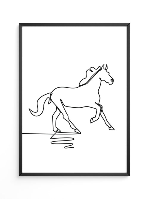Pferd Kontur minimalistisch