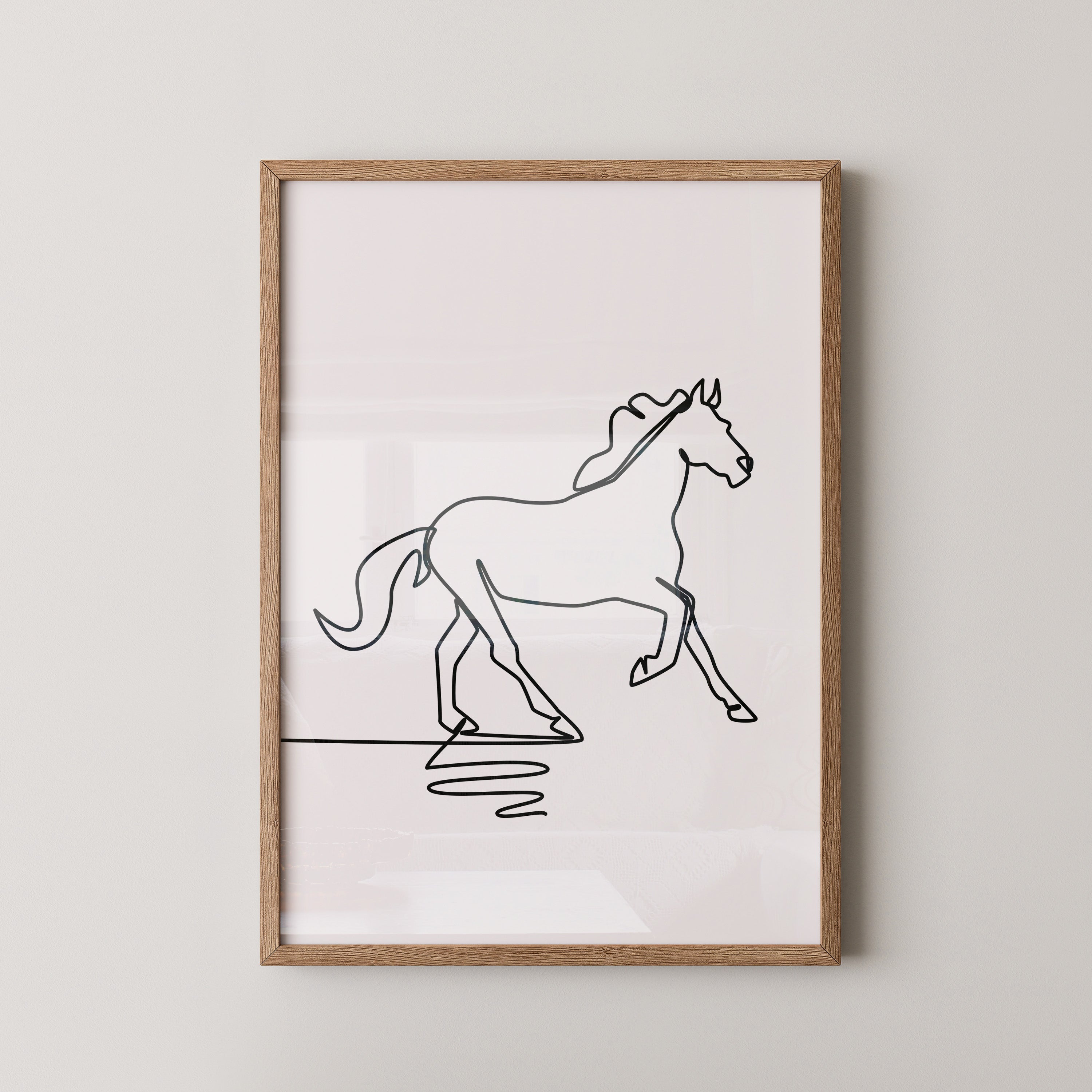 Pferd Kontur minimalistisch